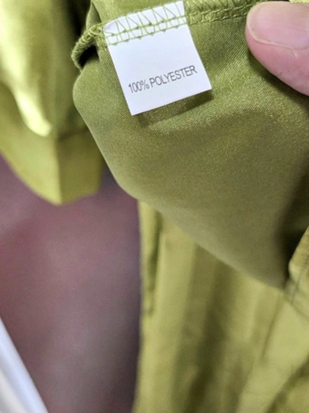 Green Polyester Wide-Leg Set - Picture 8 of 8